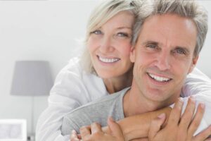 dental implant couple smiling